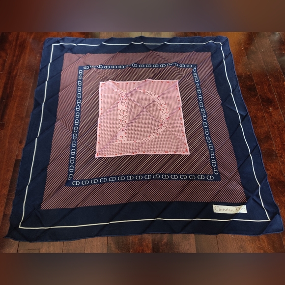 Vintage Dior Monogram Silk Scarf - Picture 16 of 16